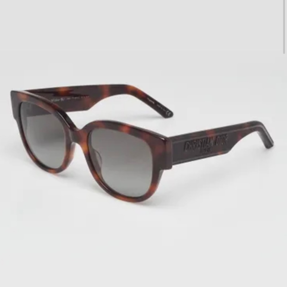 Christian Dior Tortoise Shell Acetate Round Wildior Sunglasses